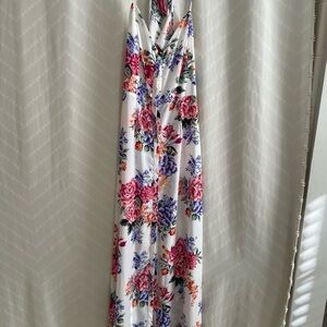 Floral Maxi Dress Button Up